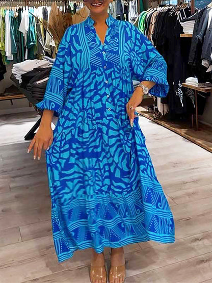 Mira | Printed V-neck Dress (Almost Sold Out)