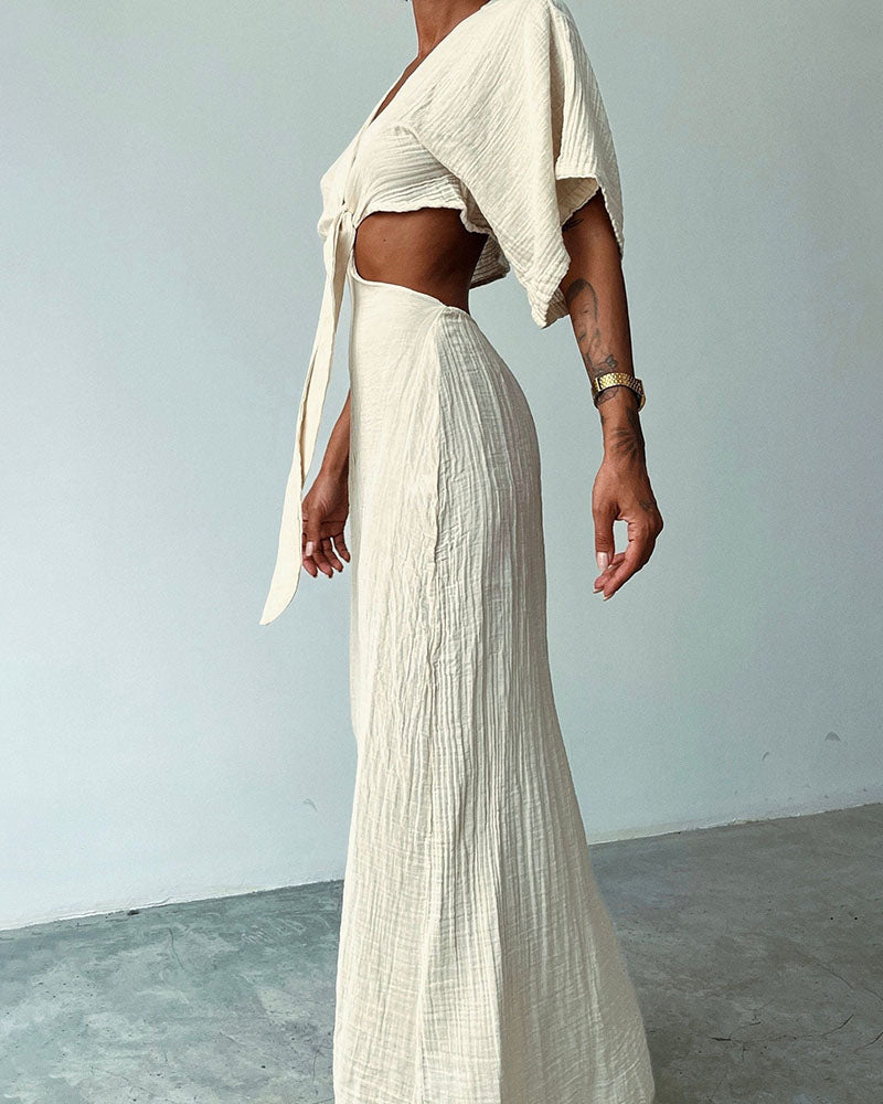 Selene™ – Chic Cut-Out Maxi Set