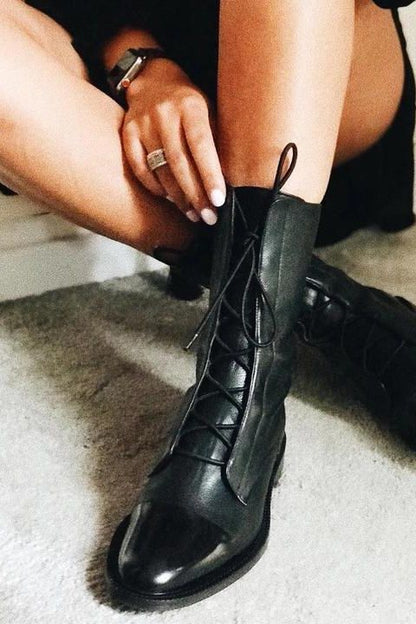 Signature Lace Up – Leather Boots