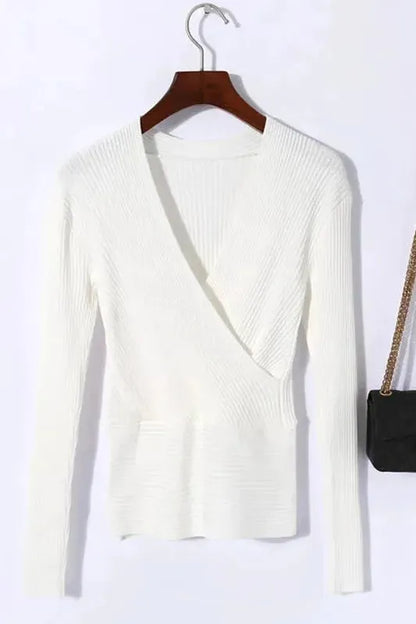 The Celina – Deep V Wrap Longsleeve