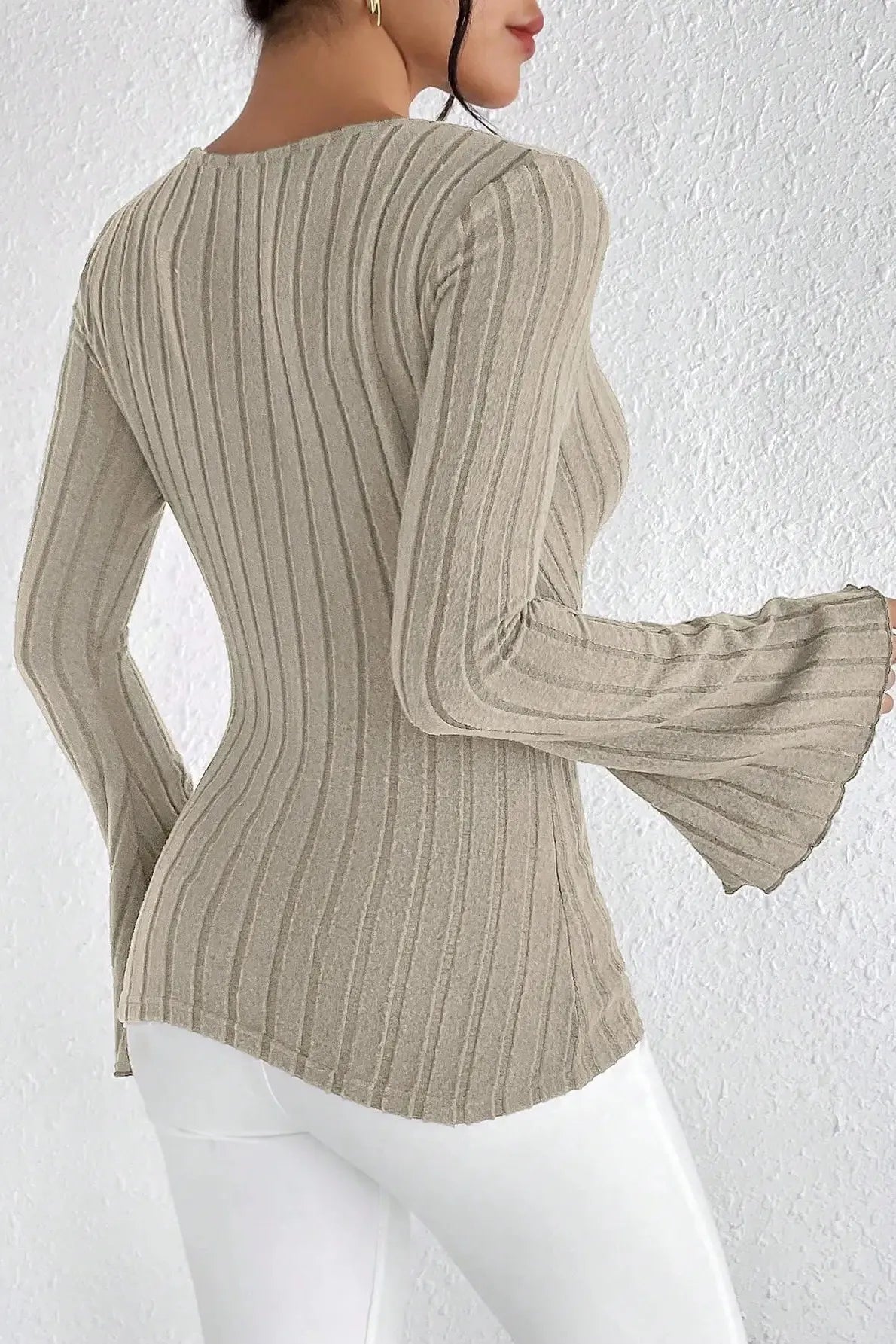 The Seraphina – Bell Sleeve Ribbed Longsleeve