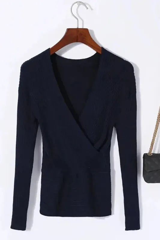 The Celina – Deep V Wrap Longsleeve