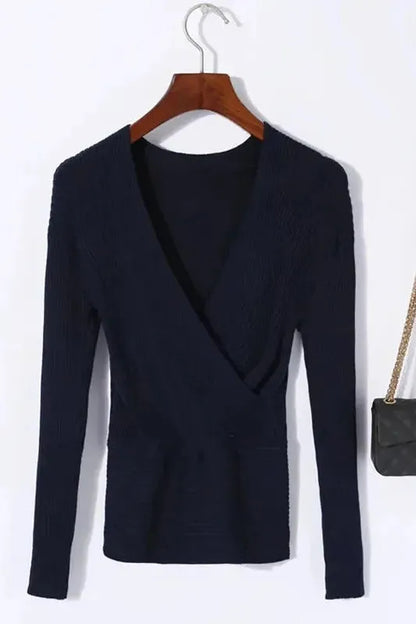 The Celina – Deep V Wrap Longsleeve