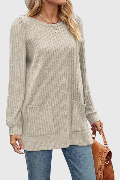 Meg - Oversized round neck jumper for women