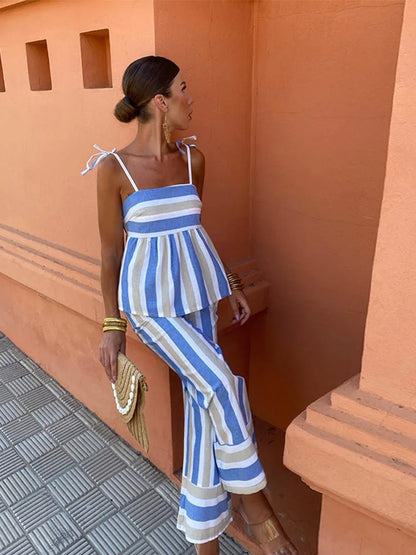 Hanne - Completo Pantaloni Stampato Outfit Estivo