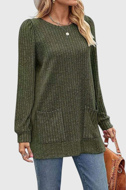 Meg - Oversized round neck jumper for women