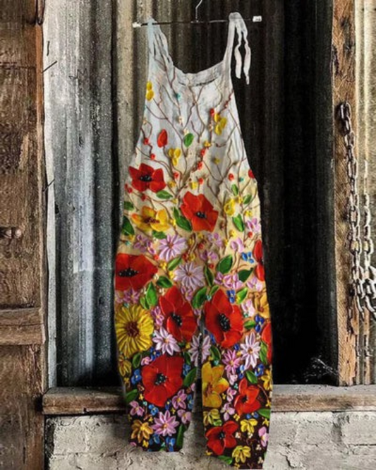 Léa - Vintage Floral Overalls