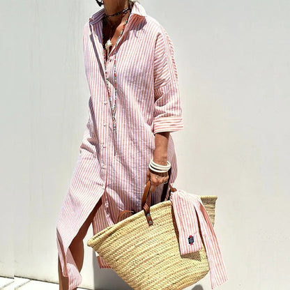 Armelle | Elegant Striped Summer Dress (Almost Sold Out)