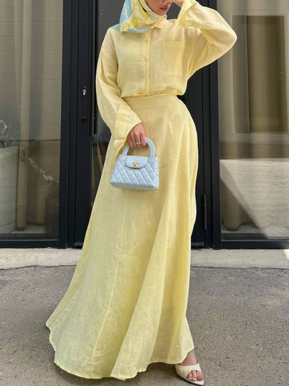 Aurelia™ – Refined Belted Maxi Dress