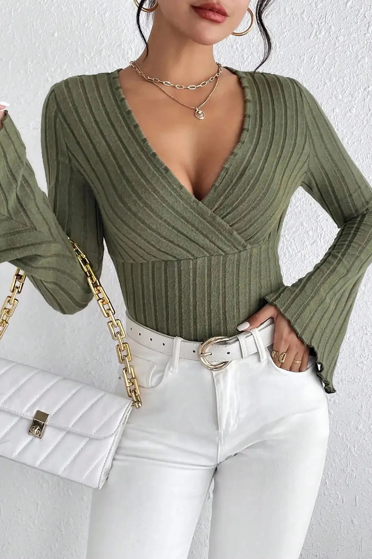 The Seraphina – Bell Sleeve Ribbed Longsleeve