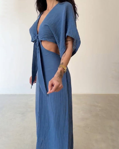 Selene™ – Chic Cut-Out Maxi Set