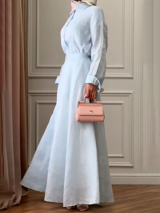 Aurelia™ – Refined Belted Maxi Dress