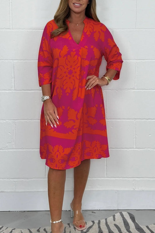 Sunset Bloom Dress – Printed Dress