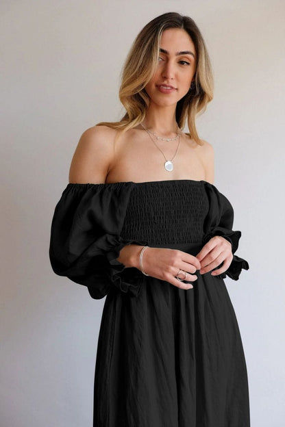 Tana | French Dress with Ruffled Sleeves