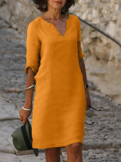 Saoirse™ - V-Neck Dress that Hides the Belly