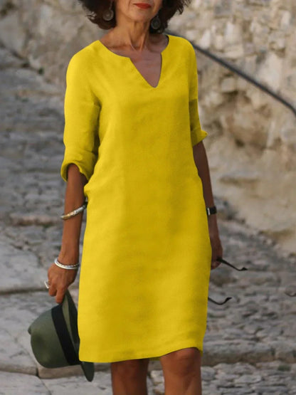 Saoirse™ - V-Neck Dress that Hides the Belly